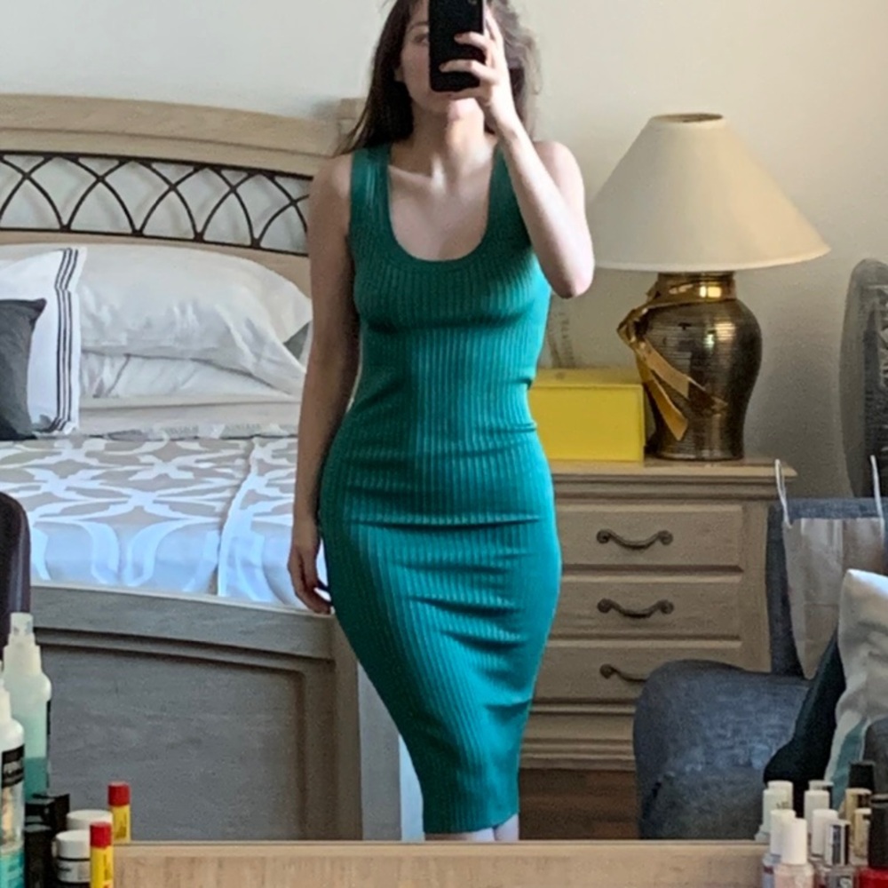 H&M ribbed midi dress